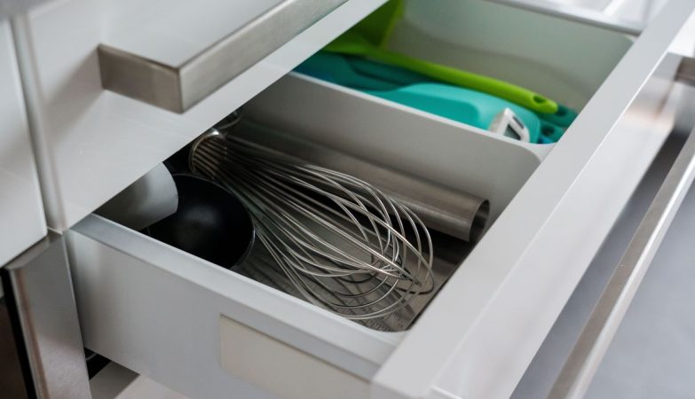 drawer filled with kitchen tools